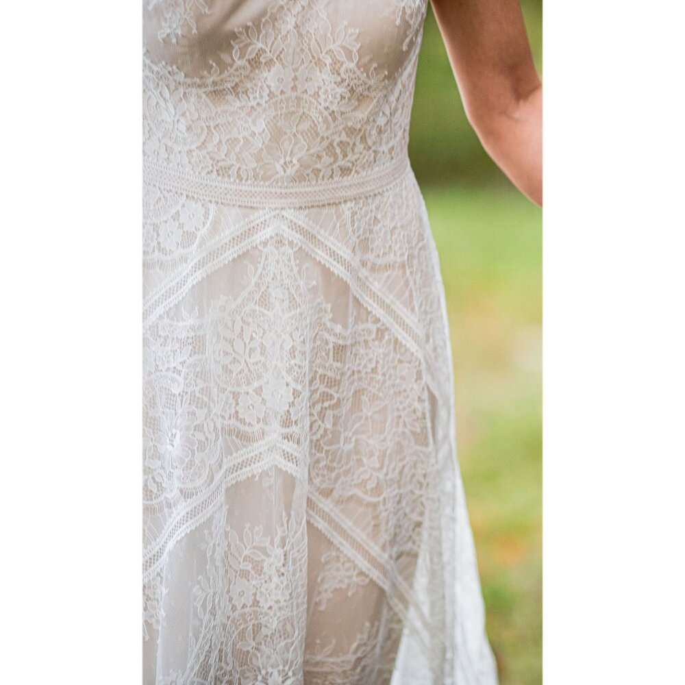 Catherine Deane Natania Ivory White Lace Wedding Dress Size - Picture 9 of 16